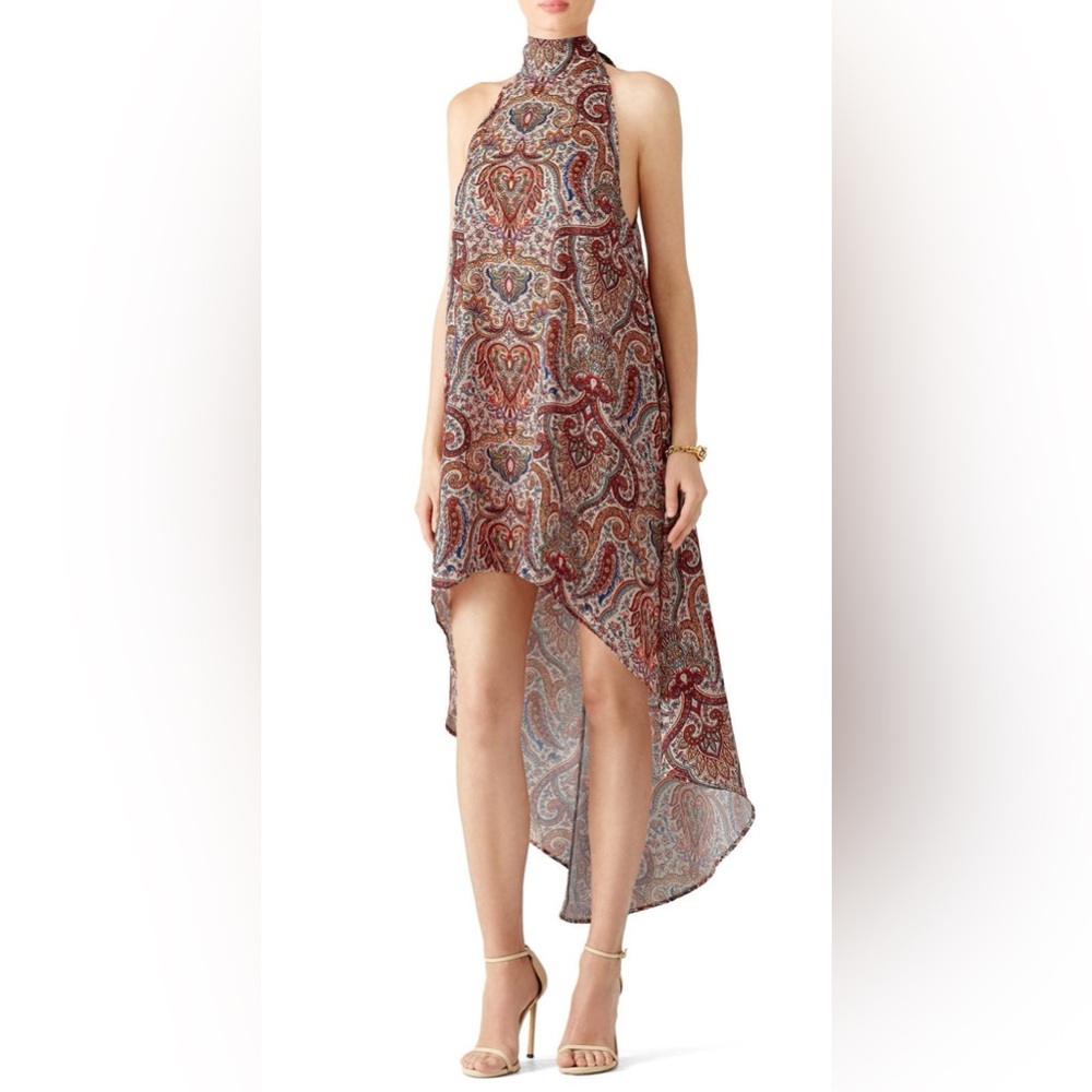 Finders Keepers Red Paisley Dress